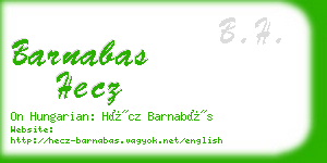 barnabas hecz business card